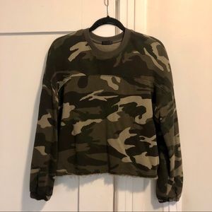 ATM Anthony Thomas Melillo camo cropped sweatshirt